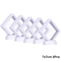 5Pcs Floating Display Case Frame Ring Necklace Earring Packaging Box Jewelry Coin Display Stand Holder