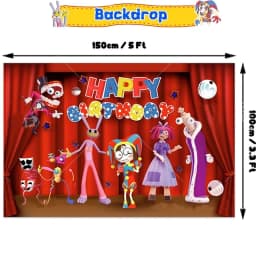New The Amazing Birthday Party Decorations Digitaled Circus Tableware Set Plates Banner Tablecloth for Baby Shower Supplie Gifts