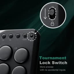 Haute42 Arcade Joystick Mini Hitbox Leverless Arcade Controller For PC/PS4/PS5/Switch Leverless Arcade Stick Hitbox Fighting