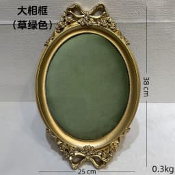 Vintage Photo Frame Shaped Jewelry Display Tray with Gold Border 38*25Cm Large Size Colored Velvet Ring Earring Storage Props