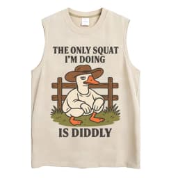 Washed Funny Goose Tank Tops Mess with The Honk You Get The Bonk Graphic T Shirts Vintage Unisex Loose Cotton Sleeveless Vests