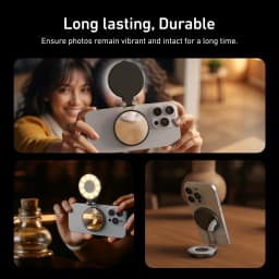 TELESIN Magnetic Fill Light Mini SSelfie Ring Fill Light 3 Modes with Mirror Light Universal for Smartphone Iphone Android