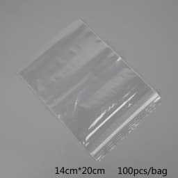 100pcs/bag 5*7/6*8/7*10/8*12/10*15/12*17cm Zipped Lock Reclosable Plastic Poly Clear Bags Bulk Jewelry Craft Accessory Packaging