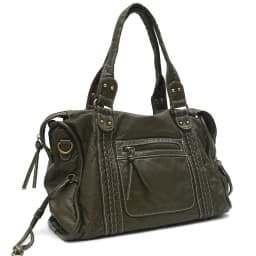 Vintage Washed PU Leather Large Capacity Tote Zip Pockets Braid Decor Shoulder Cross body Bag Unisex Women Daily Travel Handbag