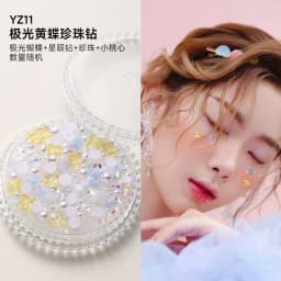 1Box Eyes Face Makeup Facial Decoration Patch Butterfly Diamond Pearl Adhesive Rhinestone Glitter Sequin DIY Nail Art Decoration