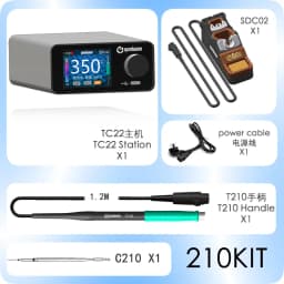 GEEBOON TC22 240W Soldering Station Kit with SDC02 Soldering Iron Stand + T245/T210 Handle + C245/C210 Soldering Iron Tip New