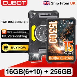 [Ship From UK]Cubot TAB KingKong S 10.1 Inch 90Hz Display Android 15 Tablet 15300mAh 16GB(6+10) 256GB Camping Light 48MP Pad