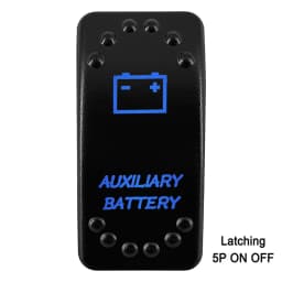 Waterproof Rocker Switch with Blue LED | 12V/24V Latching & Momentary (SPST/ DPDT) | for Marine, UTV, ATV, RZR, Automotive