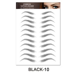 Brown Eyebrows Makeup Tattoo Sticker Water-based Hair-liked Waterproof Long Lasting False Stickers for Brow Grooming Shaping