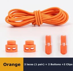 No Tie Shoe Laces Suitable for All Shoes Round Spring Lock Elastic Shoelaces Quick Wear in 1 Second Hiking Sports Lazy Shoelace