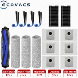Ecovacs Deebot X11 OMNICYCLONE X11 Pro Omni (Water Tank Version) Main Side Brush Hepa Filter Rag Dust Bag Accessories