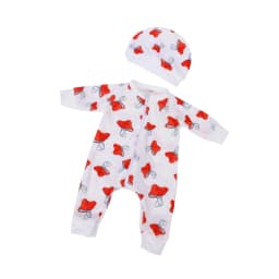 Jumpsuit+hat suitable for 17-18 inch doll clothing, doll clothes, holiday gifts (excluding dolls)