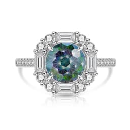 925 Sterling Silver Light Luxury Elegant Dahlia Cut High Carbon Diamond Sugar Cube Ring Women's Jewelry