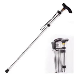 Adjustable Telescopic Folding Aluminum Alloy Walking Cane Anti-slip Lightweight Elderly Walking Hiking Support Crutch