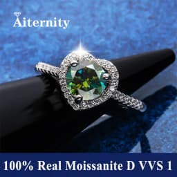 100% Real Moissanite Ring Adjustable Size S925 Sliver D VVS1 Pass Diamond Tester Pen GRA Certificate 18K Plating Rings for Women