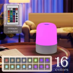 Touch Lamp for Bedroom, Table Lamps Rechargeable Remote Control 16Color Nightstand Light Breastfeeding Sleep Aid Portable