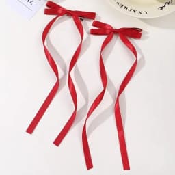 2pcs Long Tassel Ribbon Hairpin Cute Candy Bow Clip for Women Girls Party Gifts Headwear Side Clips Hair Accessories Wholesale