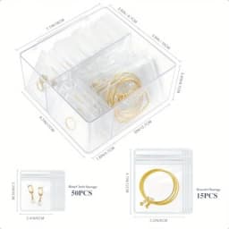 Drawer Organizer Self Sealing Plastic Jewelry Zip Lock Bags Reclosable Thick Transparent Ziplock Gift Packaging Storage Pouches