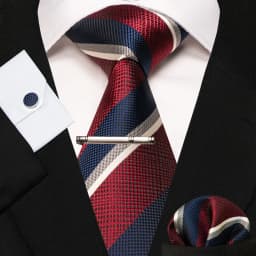 8cm Silk Mens Ties Green Black Ties Plaid Stripe Necktie Pocket Square Cufflinks Tie Clips Set Men's Wedding Business Party Tie
