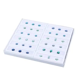 Wholesale Gem Stone Display Sponge Holder Box Jewelry Beads Container Loosing Diamond Storage Case Long Gems Box With Glass Lid