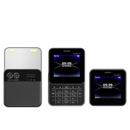 SERVO Rotatable Screen Mini Mobile Phone 2G GSM Dual SIM Speed Dial Magic Voice FM Radio MP4 Side Slider Square Button Cellphone