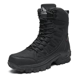New High Quality Leather Men's Work Boots High Help Men Desert Combat Boots Outdoor Non-slip Hiking Shoes Men Motorcycle Boots