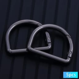 5Pcs D Spring Snap Hook, Metal Keychain Spring, Backpack Clips, Key Chain Hooks for Webbing Buckle, Keyrings, Purse Chain