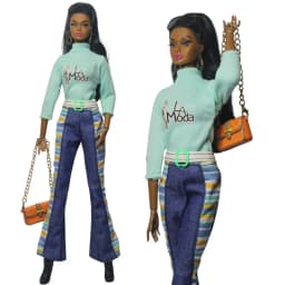1 Set Doll Clothes 1:6 Scale Leather Outfit for 11.5 inch 30cm Doll Many Style for Choice Gifts for Girls #05
