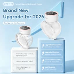 MAMIJOY 2PCS Wearable Electric Breast Pumps 4 Modes&12 Levels Hands Free Breast Pump 40dB Low Noise Free 19/24mm Flange DEB26D