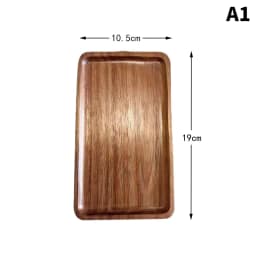 Solid Wood Round Dessert Plate Japanese-style Wooden Coffee Wooden Tray Snack Dried Fruit Plate Oval Tea Tray Kitchen Supplies