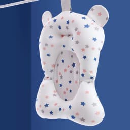 Baby Bath Seat Support Mat Infant Anti-Slip Soft Comfort Body Cushion Foldable Baby Bath Tub Pad Chair Newborn Bathtub Pillow