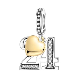 Original 15th 16 18 20 21 Anniversary Birthday Wedding S925 Sterling Silver Bead Pendant Fit Bracelet Necklace DIY Jewelry Gifts