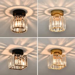 Crystal Ceiling Light Corridor Channel Ceiling Lamp Luxur Balcony Aisle Lamp Home Foyer Track Light Kitchen Ceiling Light