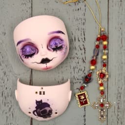 ICY DBS OOAK Blyth doll Hand-Painted Face Plate Including Back Plate Screws Lips carved 1/6 BJD Anime Girl