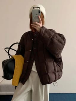 Luxury Knit patchwork down jacket for women 2026 Winter Thick warm turtleneck long sleeve puffer coat Korean style INKEO DJ668