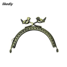 10 Pcs/Lot  Arc Or Semicircle Or Square Bird Bead Antique Bronze Metal Purse Frame Kiss Clasp DIY Bag Accessory