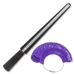 Multi-Purpose Professional Ring Sizer Measuring Tool Plastic Jewelry Mandrel Stick Finger Gauge for Ring Size Determination
