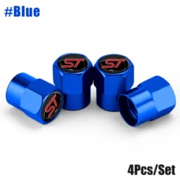 4Pcs/Set Car Wheel Tire Valve Caps Metal Stem Cover For Ford ST Line Focus X 2 3 Mondeo Fiesta Kuga MK2 MK3 MK4 Tyre Accessories