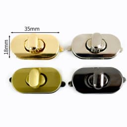 Deepeel 2Pcs Metal Lock Buckles for Women's Bags Turn Twist Locks Shoulder Bag Decor Closure Latch Clasp DIY Hardware Accessory