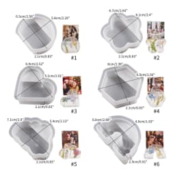 Business Card Storage Silicone Mold Clouds Rainbow Hexagon Heart Card Holder Display Resin Epoxy Mold DIY