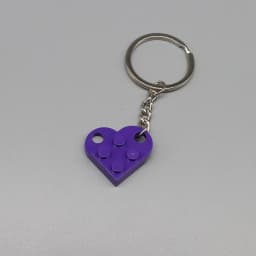 3176 DIY Heart Key Ring Necklace Toys for Children Coupling Plate 2x3 with Rounded End and Pin Hole MOC Building Block Brick