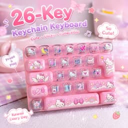 키캡 클릭커 26-key Keycap Clicker Keychain Keyboard Key Caps Keychains for Bag Charms Cartoon Anti-stress Keycaps Pendant Xmas Gifts
