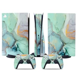 Sticker for PS5 Disk Console and 2 Controller Vinyl Decal Decorative Wrap Cover for Game Skin