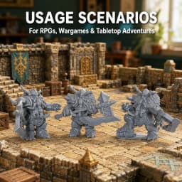 28mm Dwarf Commanders Miniature Set, Fantasy Tabletop Roleplay Gaming Figures, Detailed Armored Dwarf Leader Characters, TTRPGs
