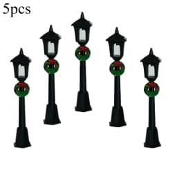 3pcs/5pcs mini Christmas street light ornaments, small plastic lantern decorations, no power supply required, suitable for dollh