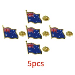 5/10/50/100 Pack Metal Australia Flag Lapel Pin Waving Australian Pins Bulk Patriotic Badge Souvenir Gifts