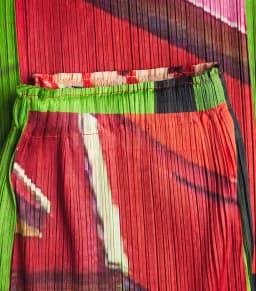 Miyake Pleated Spring And Summer New Women's Pants Printed Casual Pants