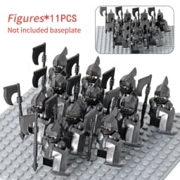 MOC Medieval Dwarf Warrior Elves Knights LOTR Figures Building Blocks Accessories Armor Shield LOTR DIY Toys for Children Gift