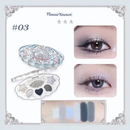 Flower Knows Chocolate Shop Highly Pigmented Eyeshadow Palette Shimmer Matte Glitter Long Lasting Vegan Eye Shadows Cruelty-free