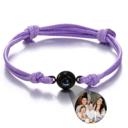 Wholesale New Projection Bracelets Stainless Circle Photo Bracelet Customized Colorful Woven Projection Bracelet Adjustable